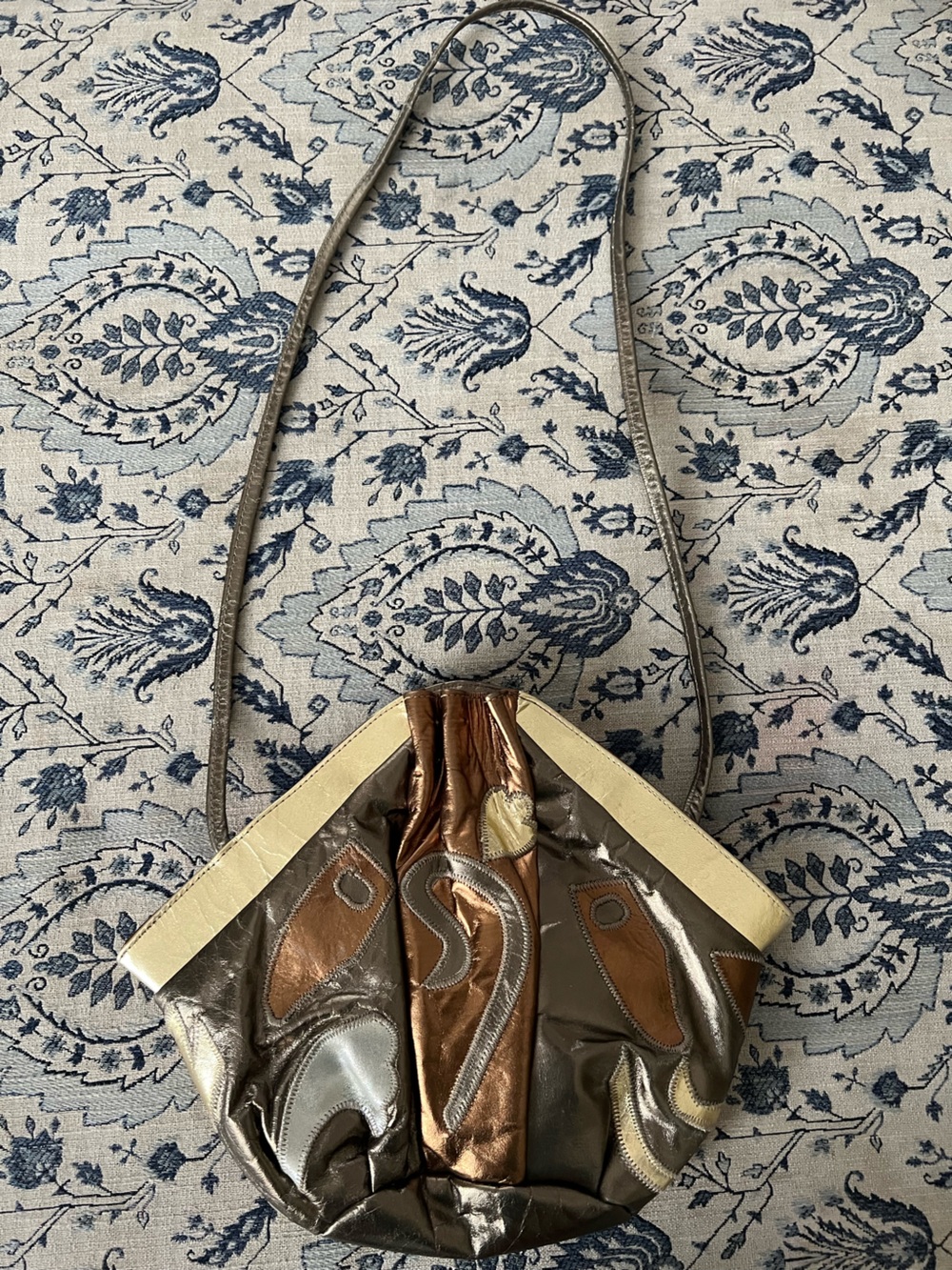 Atalla vintage, genuine leather metallic handbag from New York